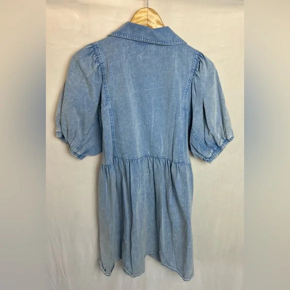 Blue Denim Dress - Size Large - Picture 3 of 3